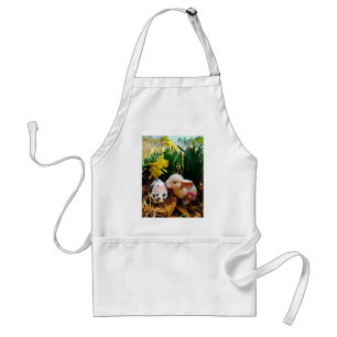 Easter Bunny and cow egg Standard Apron