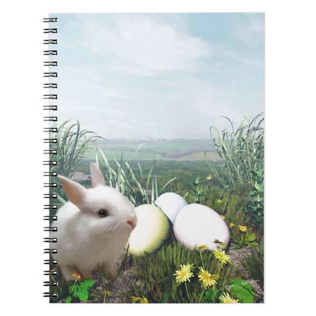 Easter Bunny and Easter Eggs Notebook (Front)
