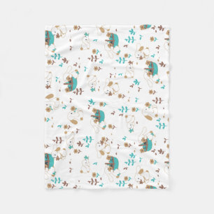 Easter Bunny and Egg Hunt Pattern Fleece Blanket