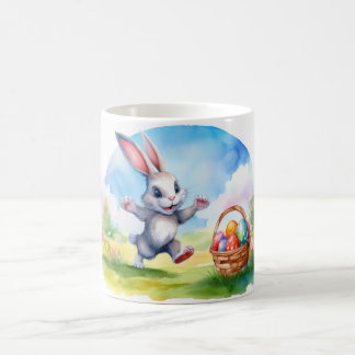 Easter Bunny and Eggs Basket, Mug Gift