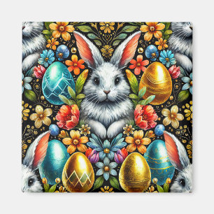 ~ Easter Bunny and Eggs ~ Magnet