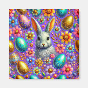 ~ Easter Bunny and Eggs ~ Magnet