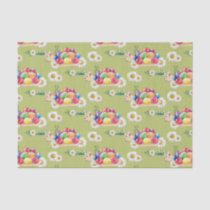 Easter bunny and eggs party pattern tissue paper
