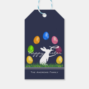 Easter Bunny and Eggs Personalised Gift Tags