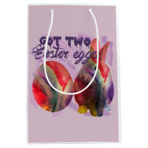 Easter Bunny And Painted Egg Medium Gift Bag