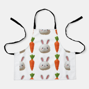 Easter bunny apron puffy design