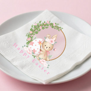 Easter Bunny at Garden Paper Napkin