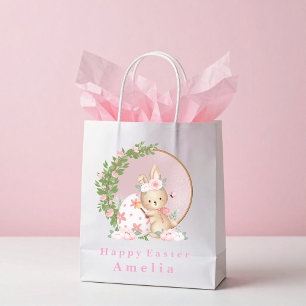 Easter Bunny at Garden Personalized Gift Bag