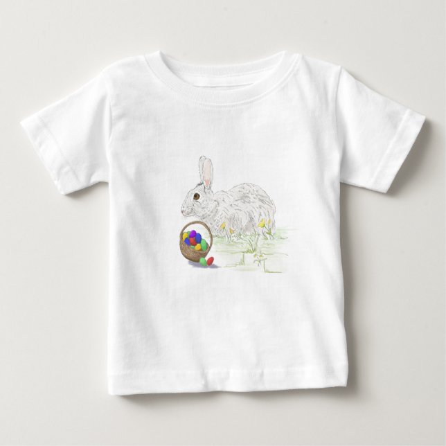 Easter bunny baby fine t shirt (Front)