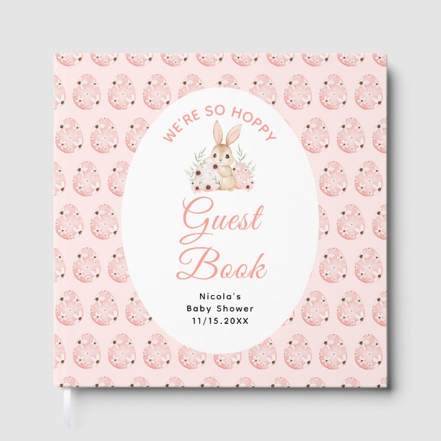 Easter Bunny Baby Shower Guest Book (Front)