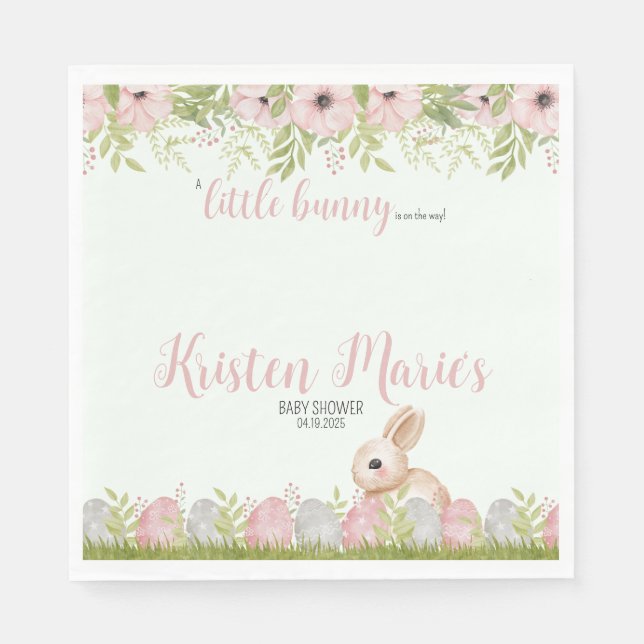 Easter Bunny Baby Shower  Napkin (Front)