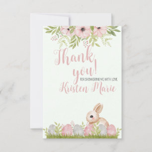 Easter Bunny Baby Shower Thank You Card