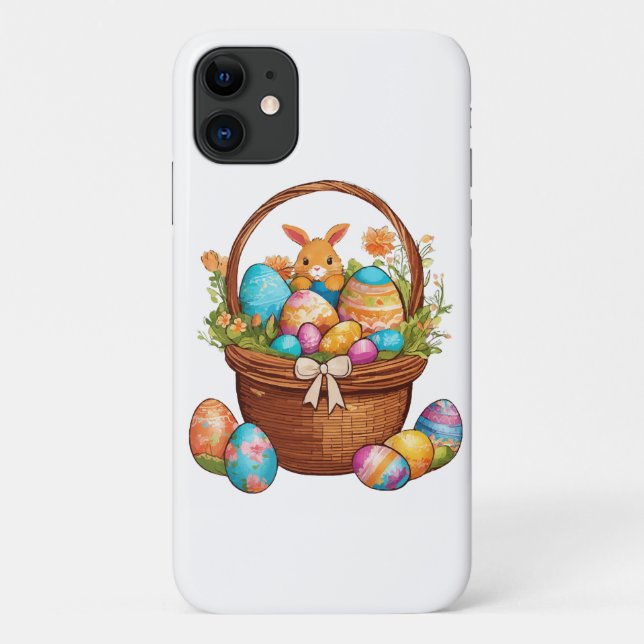 Easter Bunny Basket Case-Mate iPhone Case (Back)