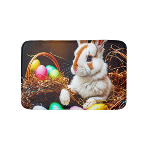 Easter Bunny Basket & Eggs   Bath Mat