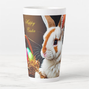 Easter Bunny Basket & Eggs Latte Mug