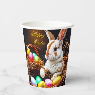 Easter Bunny Basket & Eggs Paper Cups