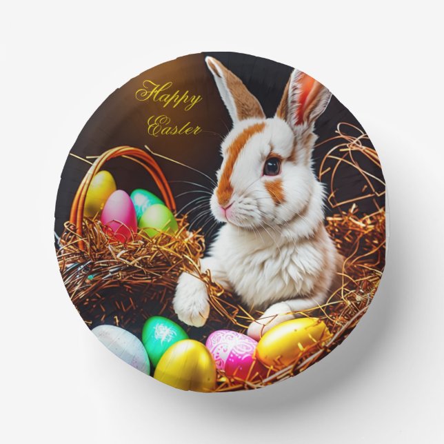 Easter Bunny Basket & Eggs   Paper Plate (Front)