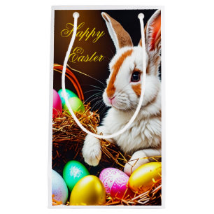 Easter Bunny Basket & Eggs   Small Gift Bag