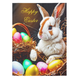 Easter Bunny Basket & Eggs Tablecloth
