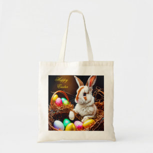 Easter Bunny Basket & Eggs Tote Bag