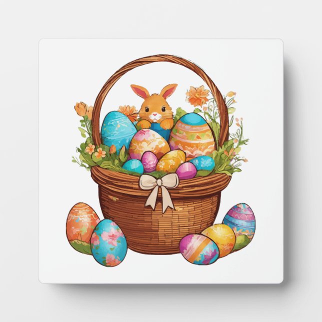 Easter Bunny Basket Plaque (Front)