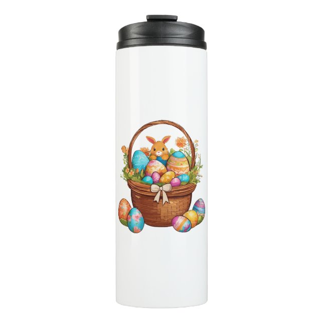 Easter Bunny Basket Thermal Tumbler (Front)