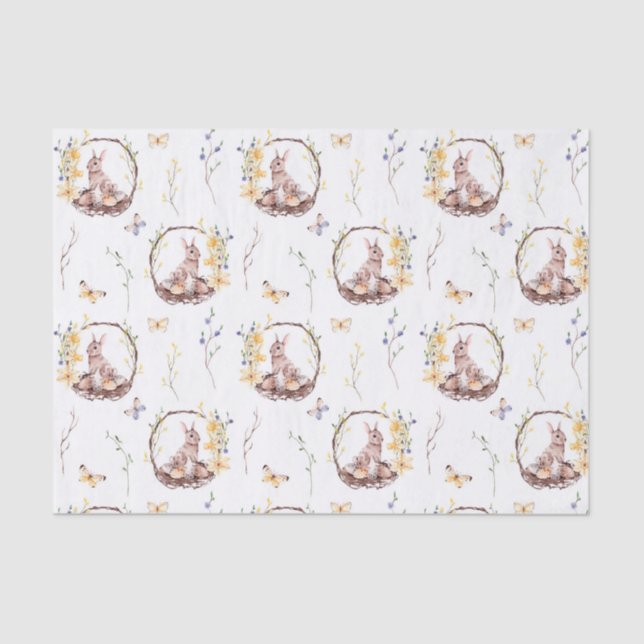 Easter Bunny basket Tissue Paper (Front)