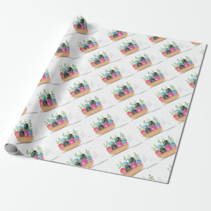 easter bunny basket wrapping paper