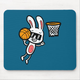 Easter bunny basketball dunk sports boys kids todd mouse pad