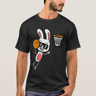 Easter bunny basketball dunk sports boys kids todd T-Shirt
