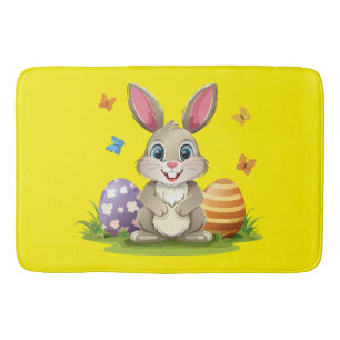 Easter bunny bath mat