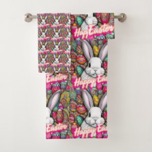 Easter Bunny Bath Towel Set