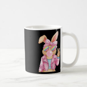 Easter Bunny Blowing Bubble Happy Easter Bunny Coq Coffee Mug
