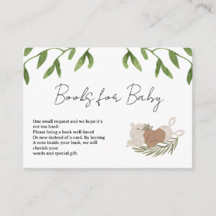 Easter Bunny Books for Baby, Girl Baby Shower Enclosure Card
