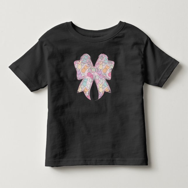 Easter Bunny Bow Toddler T-Shirt (Front)