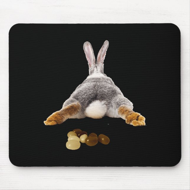 Easter Bunny Butt Tail Funny Poop Jelly Beans T Sh Mouse Pad (Front)