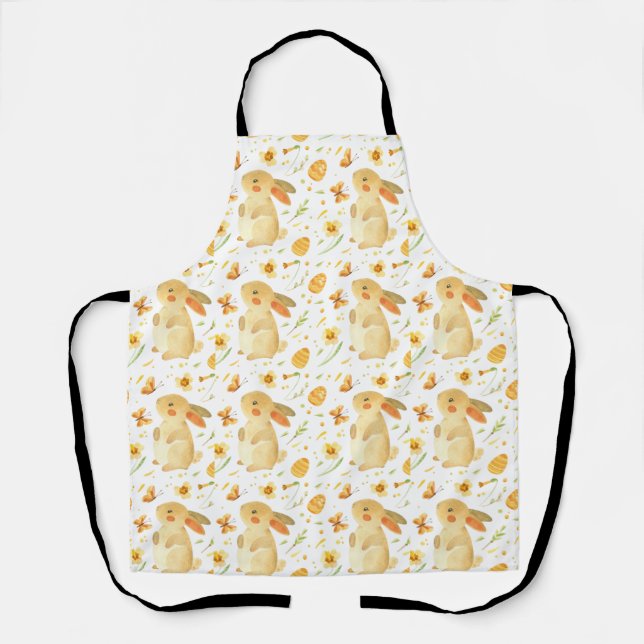 Easter Bunny & Butterflies Apron (Front)
