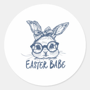 Easter Bunny Bybe Happy Easter Day Classic Round Sticker