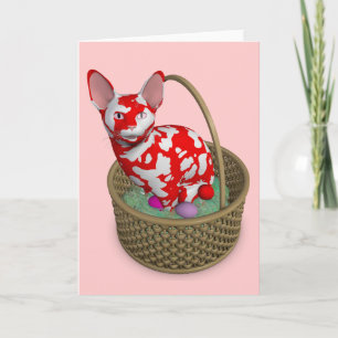 Easter Bunny Cat Holiday Card