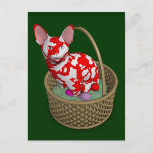 Easter Bunny Cat Holiday Postcard