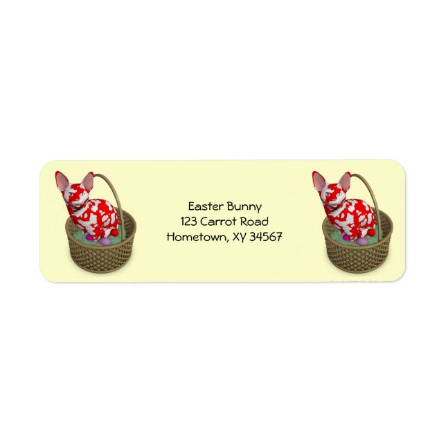 Easter Bunny Cat Return Address Label (Front)