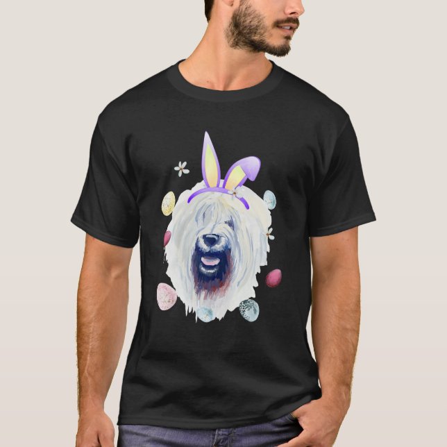 Easter Bunny Caucasian Shepherd Dog Funny Rabbit E T-Shirt (Front)