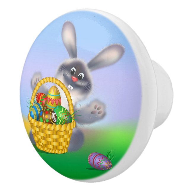 Easter Bunny Ceramic Knob (Right)