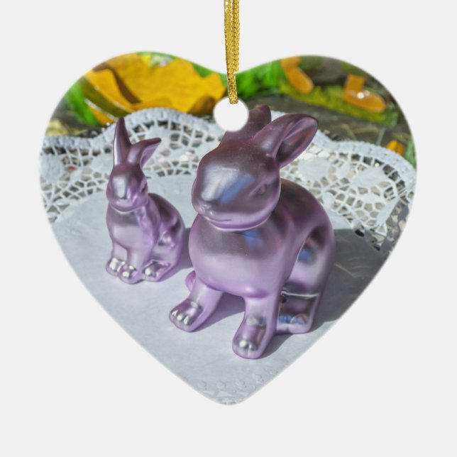 Easter Bunny Ceramic Tree Decoration (Front)