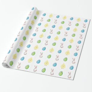 Easter Bunny, Chick & Easter Eggs Wrapping Paper
