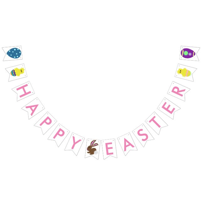Easter Bunny Chick Eggs Bunting Banner (All)