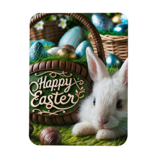 Easter Bunny Chocolate Egg Magnet