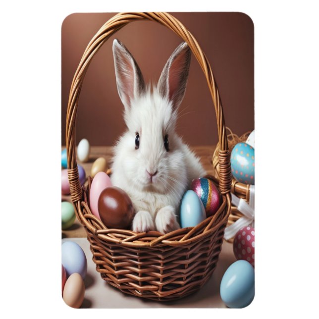 Easter Bunny Chocolate Egg Magnet (Vertical)