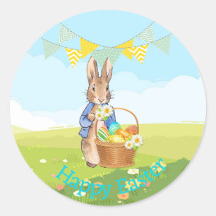 Easter bunny classic round sticker