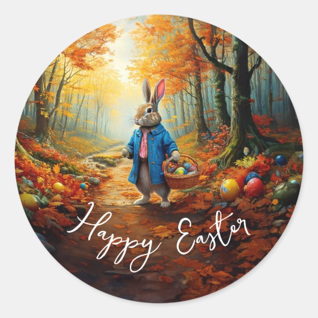 Easter Bunny  Classic Round Sticker (Front)